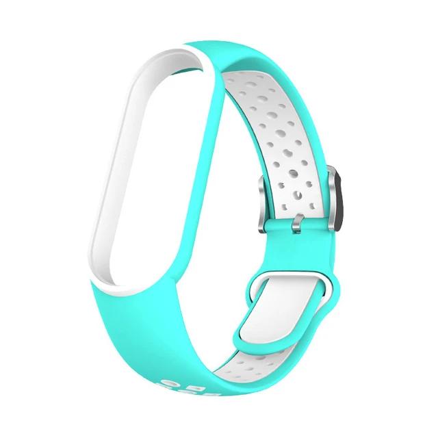 Silicone Strap for Xiaomi Mi Band 3 4 5 6 7 Bracelet Sport Miband 6 7Replacement Wristband Double Buckle Correa Belt Accessorise