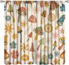 70S Flowers Curta Retro Colors Floral Groovy Vintage Colorful Blackout Window Drapes For Bedroom Living Room Kitchen Cafe