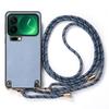 For Xiaomi 17 Pro Case Carbon Fiber Texture PU + PC + TPU Anti Drop Phone Cover with Crossbody Lanyard