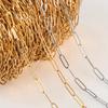 2Meters/lot Stainless Steel Long Frame Chains DIY Necklace Bracelet Accessories Chain Flat Round Links Chain for Jewelry Making