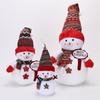 Christmas Snowman Plush Ornaments and Santa Doll Photo Props for Store Displays