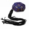 Elegant Beret Cap with Decorative Braids And Sequined Flower Decors Uyghur Hat For Stage Performances and Cultural Event