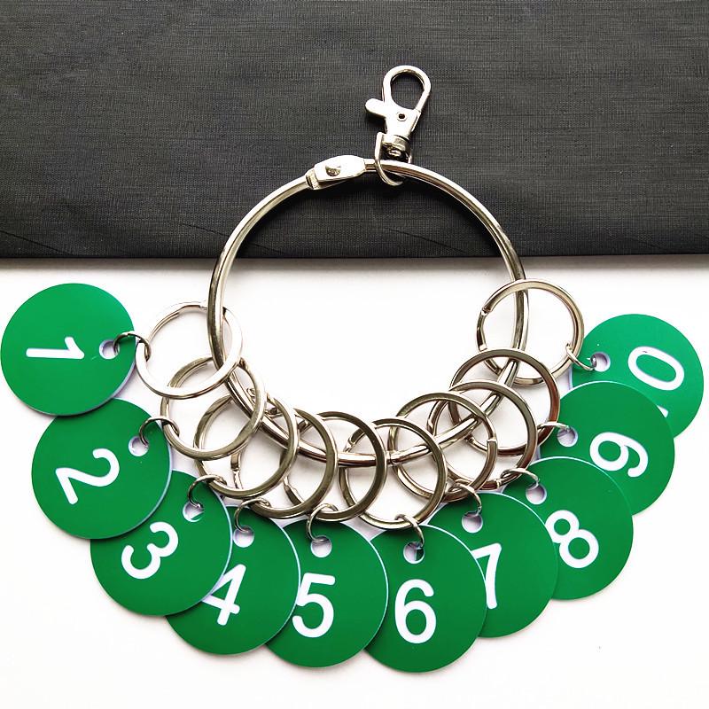 

Large Multi-Hook Keychain with Label Tag for Key Management