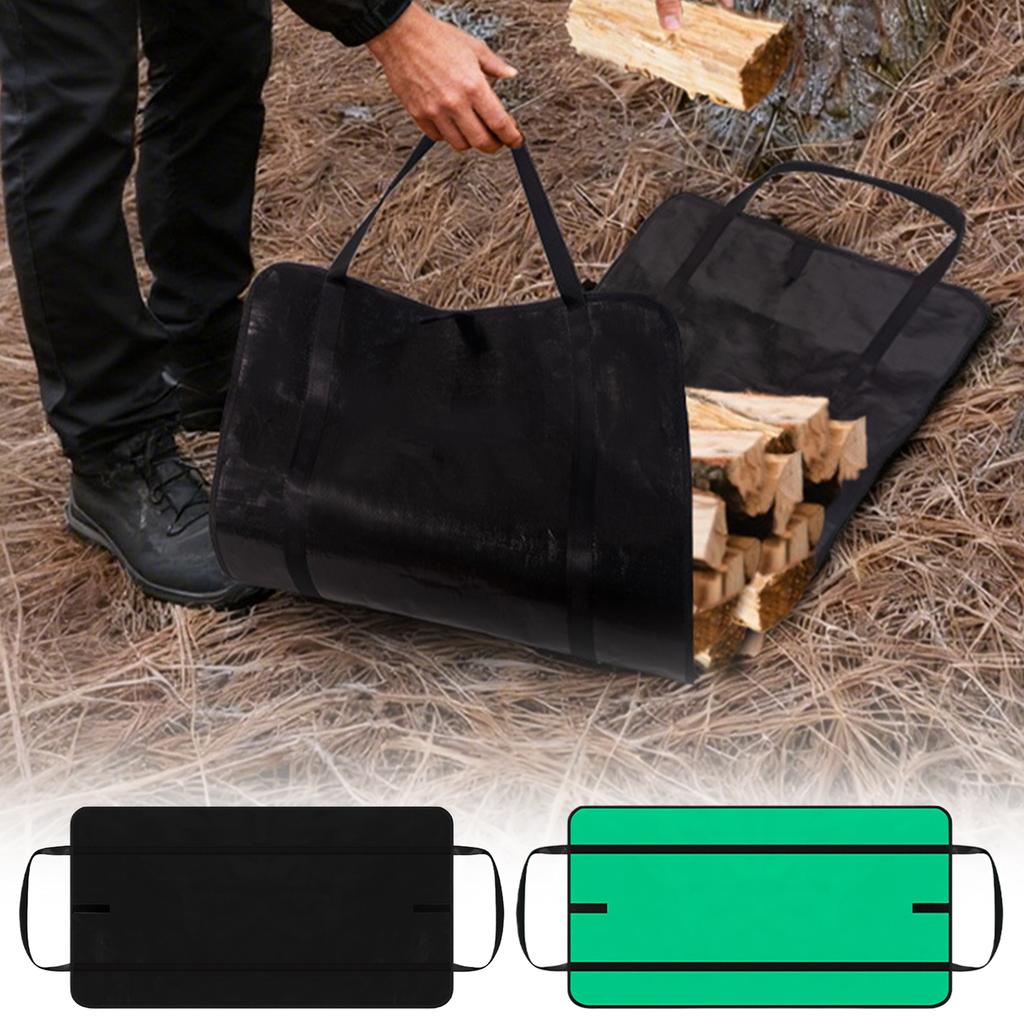 Firewood Bags Wood Holder Tote Log Holder With Handle For Firewood Fireplace Stove Woodstove Cabin Indoor Outdoor Camping