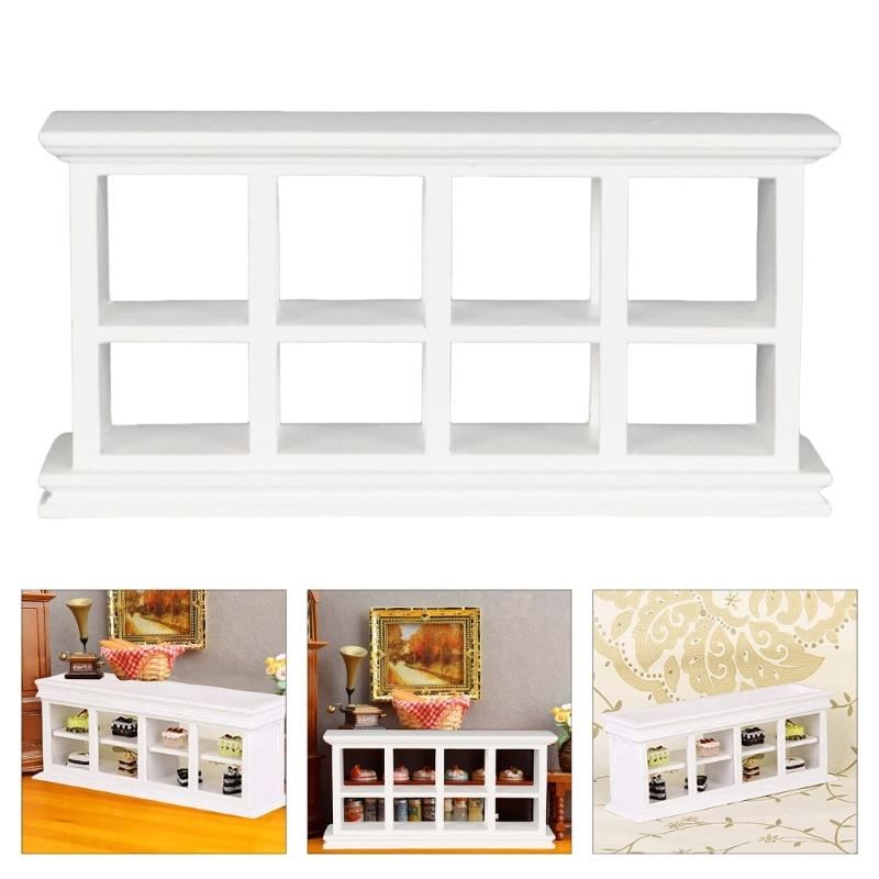Dollhouses Furniture Bakery Cabinet Rack for 1/12 Scale Dollhouses Cake Counter Display and Scene Decoration Accessory