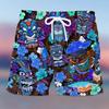 Men's Mask Flower / Plants Swimming Trunks Board Shorts Swim Shorts Mid Waist Hawaiian Ethnic Boho Casual