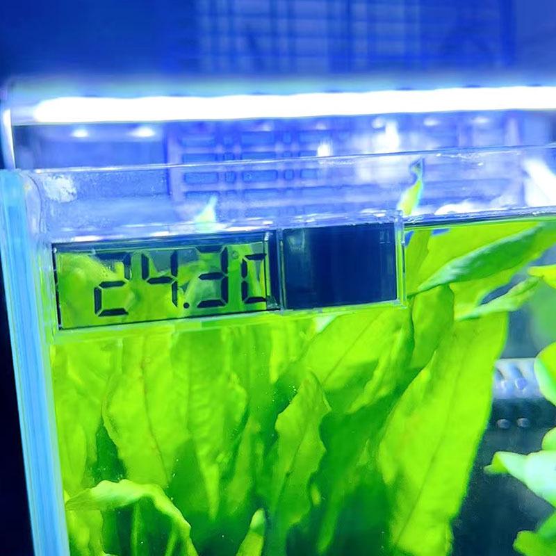 3D LCD Aquarium Thermometer - Electronic Induction Water Temp Meter for Fish and Turtle Tanks.