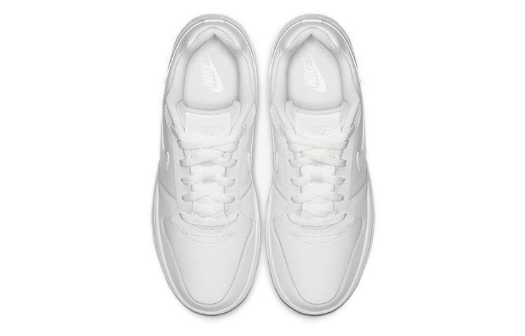 Nike EBERNON Low Genuine Leather Comfortable Coverage Slip Resistant Low Top Skateboard Shoes Women's Pure White AQ1779-100