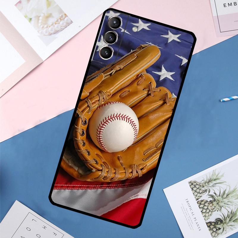 Baseball Case For Samsung Galaxy S25 Ultra S21 S22 S23 S24 Ultra S9 S10 Plus S20 FE S25 FE Back Cover
