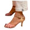 Fashion New Style Latin Dance Shoes Women Suede Soles Tango Dancing Shoes Cuban Heels Party High Heels Ballroom Dance Shoes Wholesale