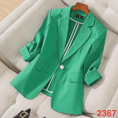 Chaqueta de traje naranja de corte entallado de verano para mujer - Nueva colección 2024