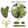 Natural Cooling Sleep Mask Jade for Eye Face Massage Stone Jade Roller Gouache Scraper Massager Set Skin Care Tools