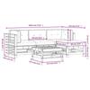 VidaXL Garden Lounge Set with Cushions 5 Pcs, Sofa with Backrest and Armrest, Furniture Set with Coffee Table Patio 3185801