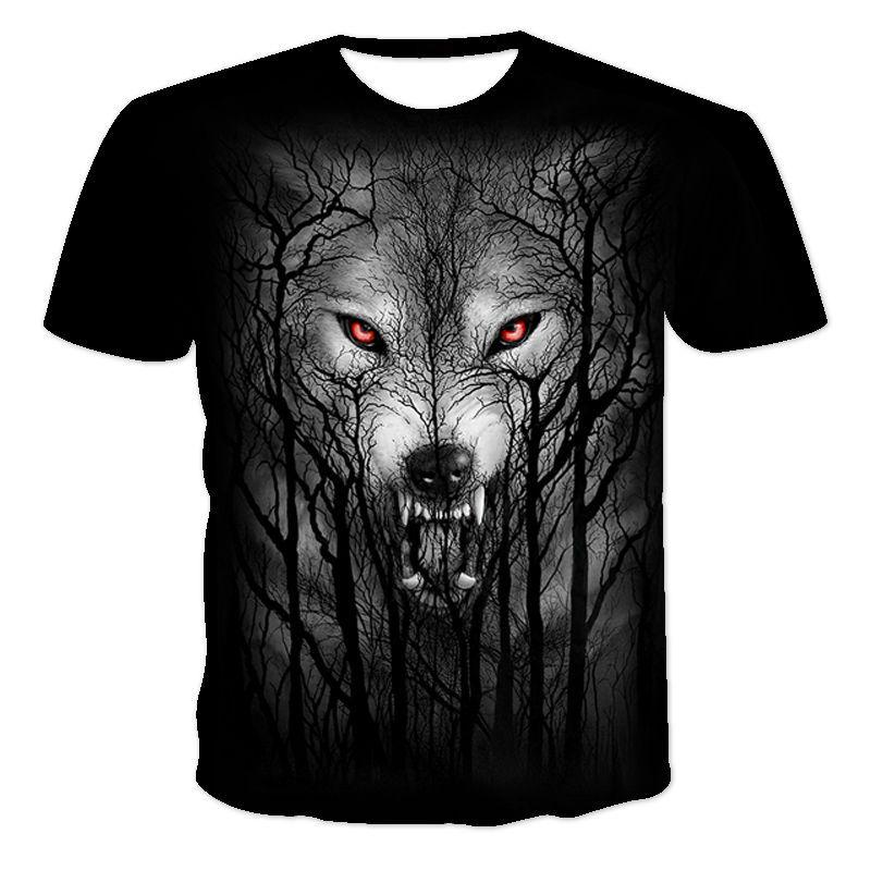 Sommer Mode Digitaldruck T-shirt Starry Wolf 3D Tops Jungen Mädchen Casual Kurzarm Sport 3D T Shirts