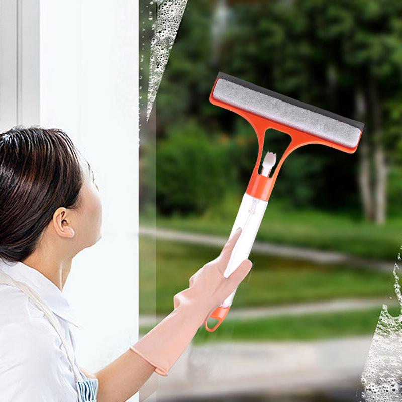 Window Squeegee For Home Window Scrubber Bathroom Glass Cleaning Tool Mirrors Wiper Effective All Purpose Glass Cleaner For