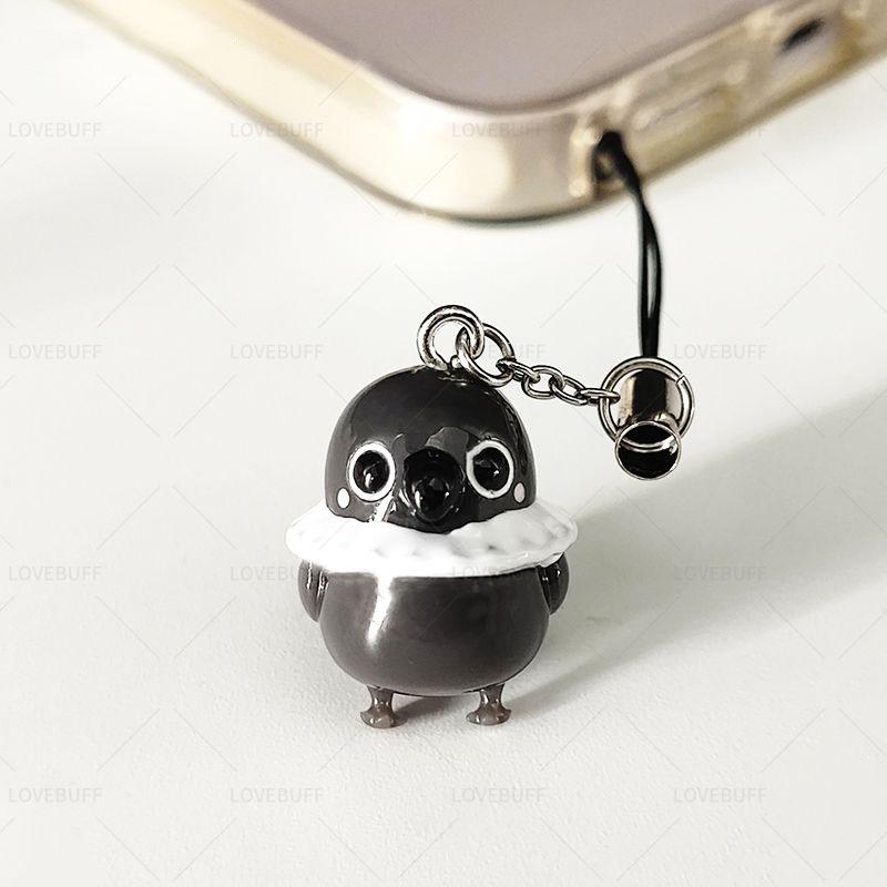 

Game Love And Deepspace Sylus Grumpy Crow Cosplay Keychain Unisex Resin Phone Chain Keyring Key Chain Pendant Accessories Prop чёрный