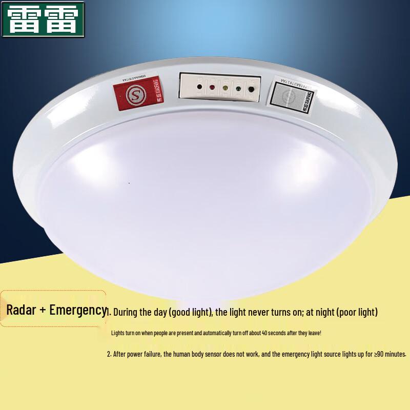 Smart LED Motion Sensor Ceiling Light with Emergency Function