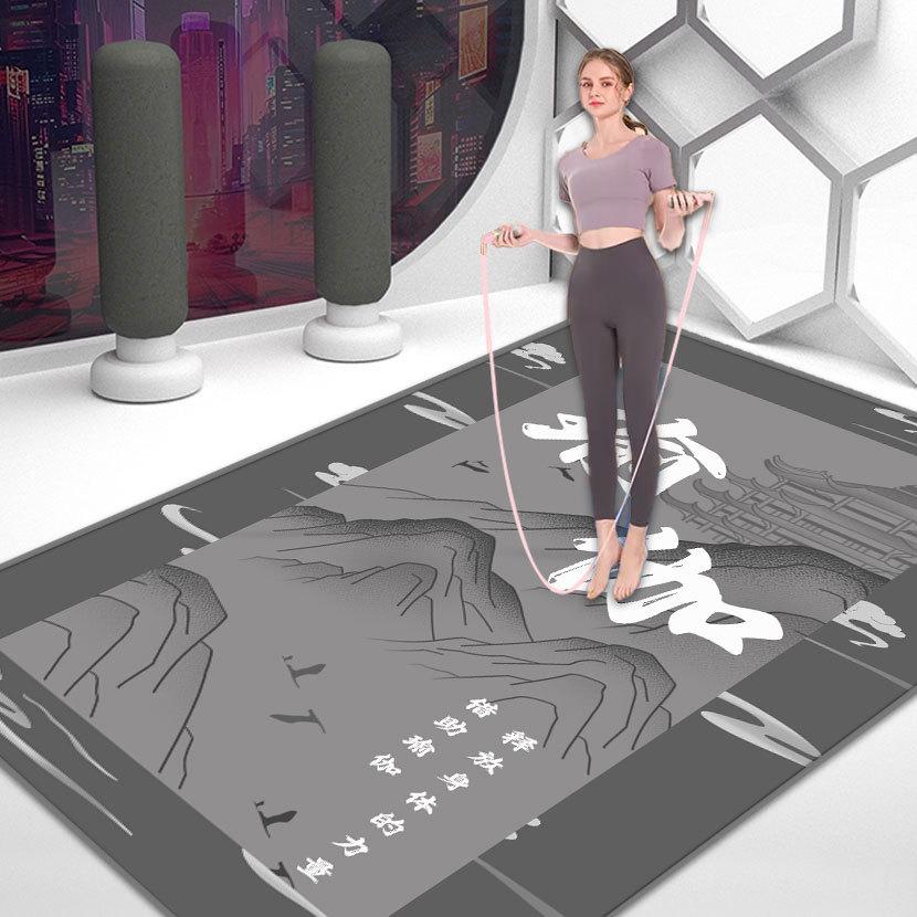 Schalldämpfende, rutschfeste, stoßabsorbierende Übungsmatte für Springseilspringen, Yoga und Dance-Fitness