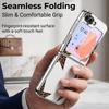 Colorful Stars Print Phone Case For Samsung Galaxy Z FlIP 7 FE 6 5 Z Flip7 Flip6 Flip5 Luxury Plating PC+PU Leather Hybrid Folding Phone Cover