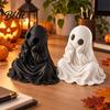 Unique Holiday Gift for Friends 3D Printed Halloween Ghost Figurine, Cute Chin-Resting Spooky Desk Decor, Decorative Accents Funny Ornament Home Party