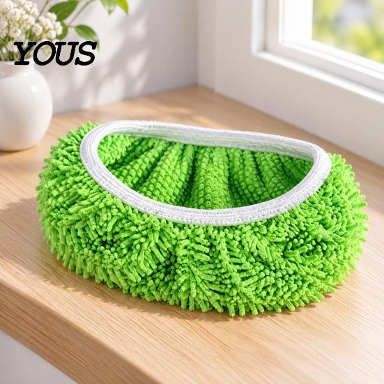 Washable Floor Cleaning Pads Microfiber Chenille Mop Pad, Reusable Replacement Cover, Elastic Head Covers Design Mopping Pad for Wet And Dry Dust Hair