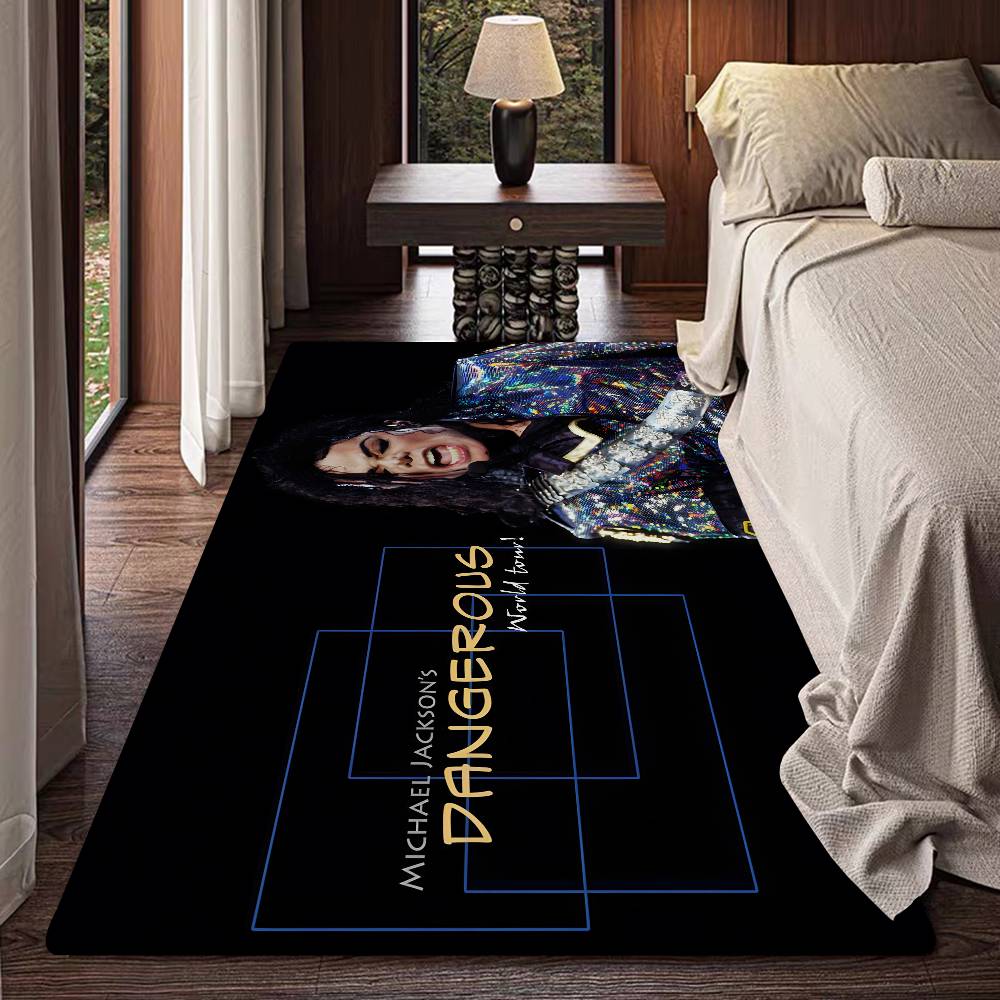 Famoso Cantante M-Michael J-Jackson Tappetino Rettangolare Antiscivolo Casa Morbido Tappetino Ingresso Interno Esterno Tappetino Benvenuto Zerbino