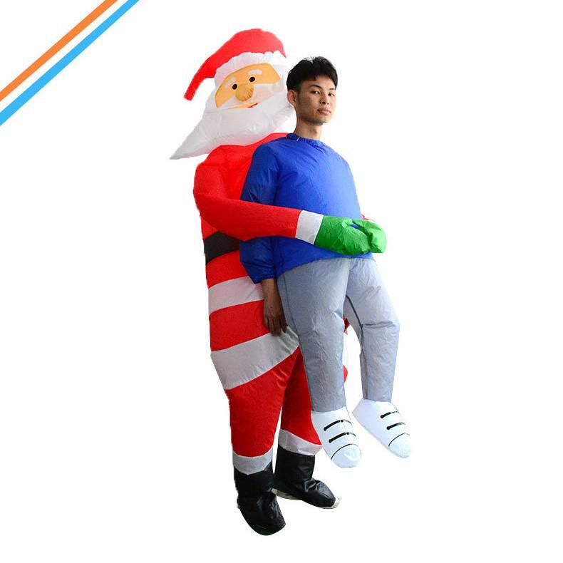 Reindeer & Gingerbread Man Inflatable Santa Costume for Christmas Party Stage Props