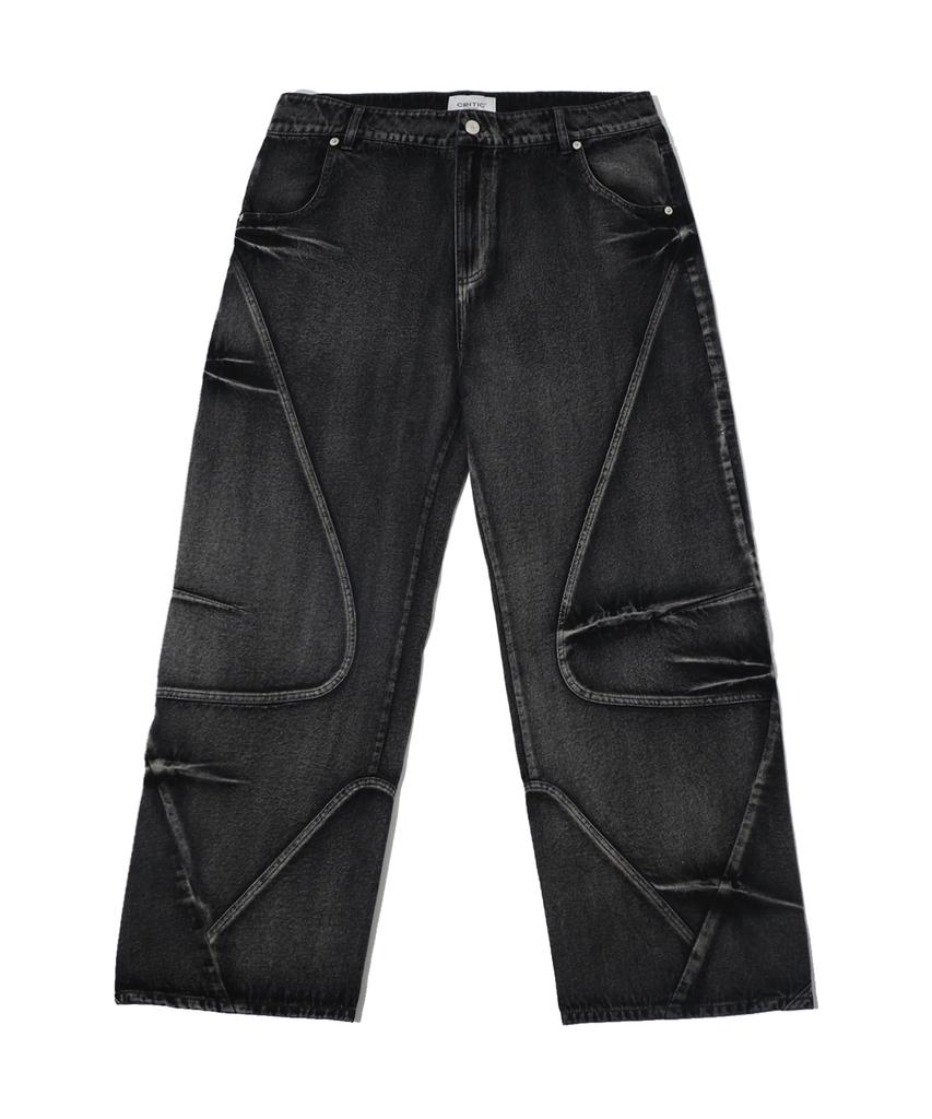 CRITIC Vortex Faded Denim Pants Black