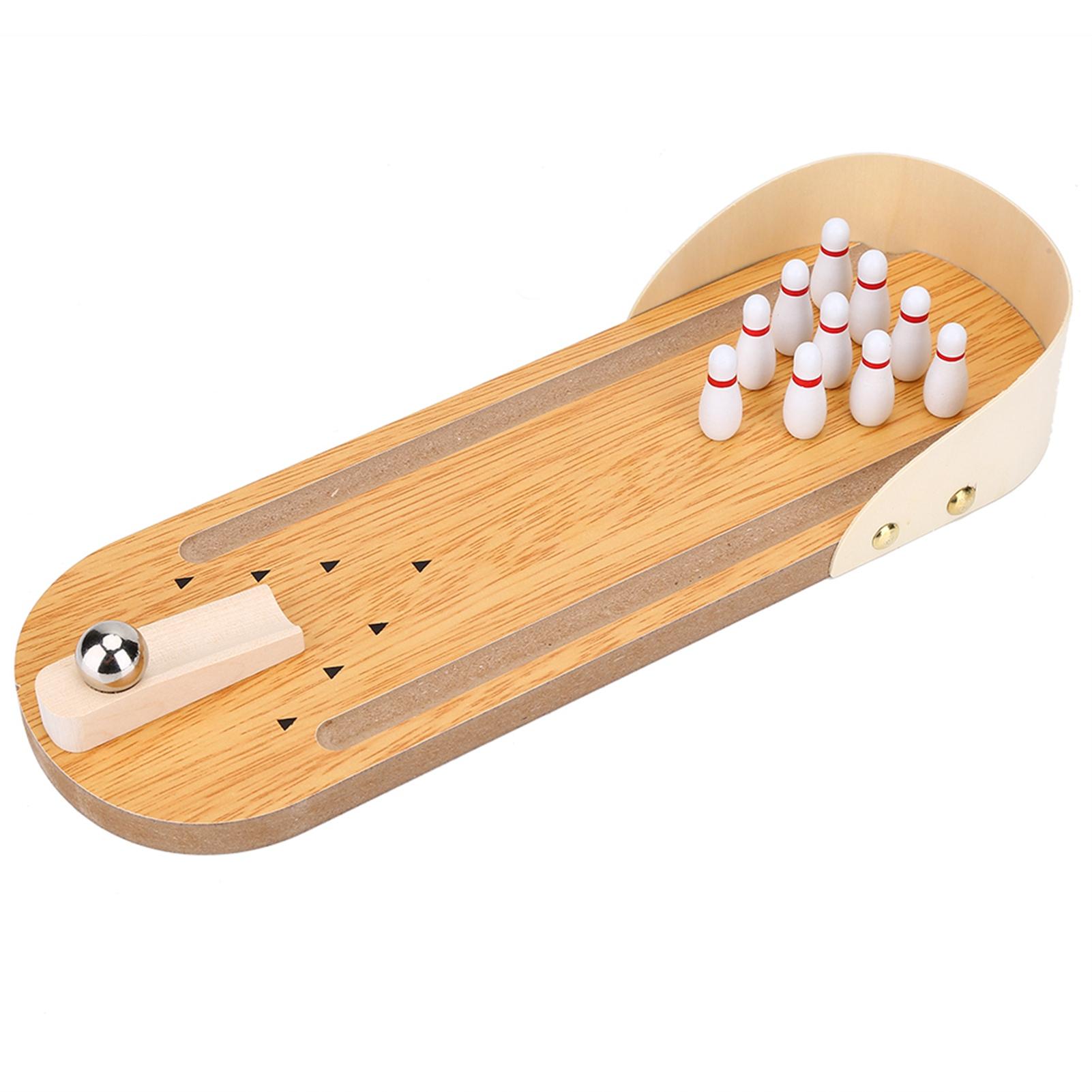 

Table Mini Bowling Game Set Wooden Desktop Decoration Children Toys