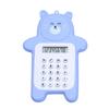 Easy To Carry Battery Powered Mini Calculator Bear Shape With Silicone Pressing Buttons For School Students Counter Cartoon