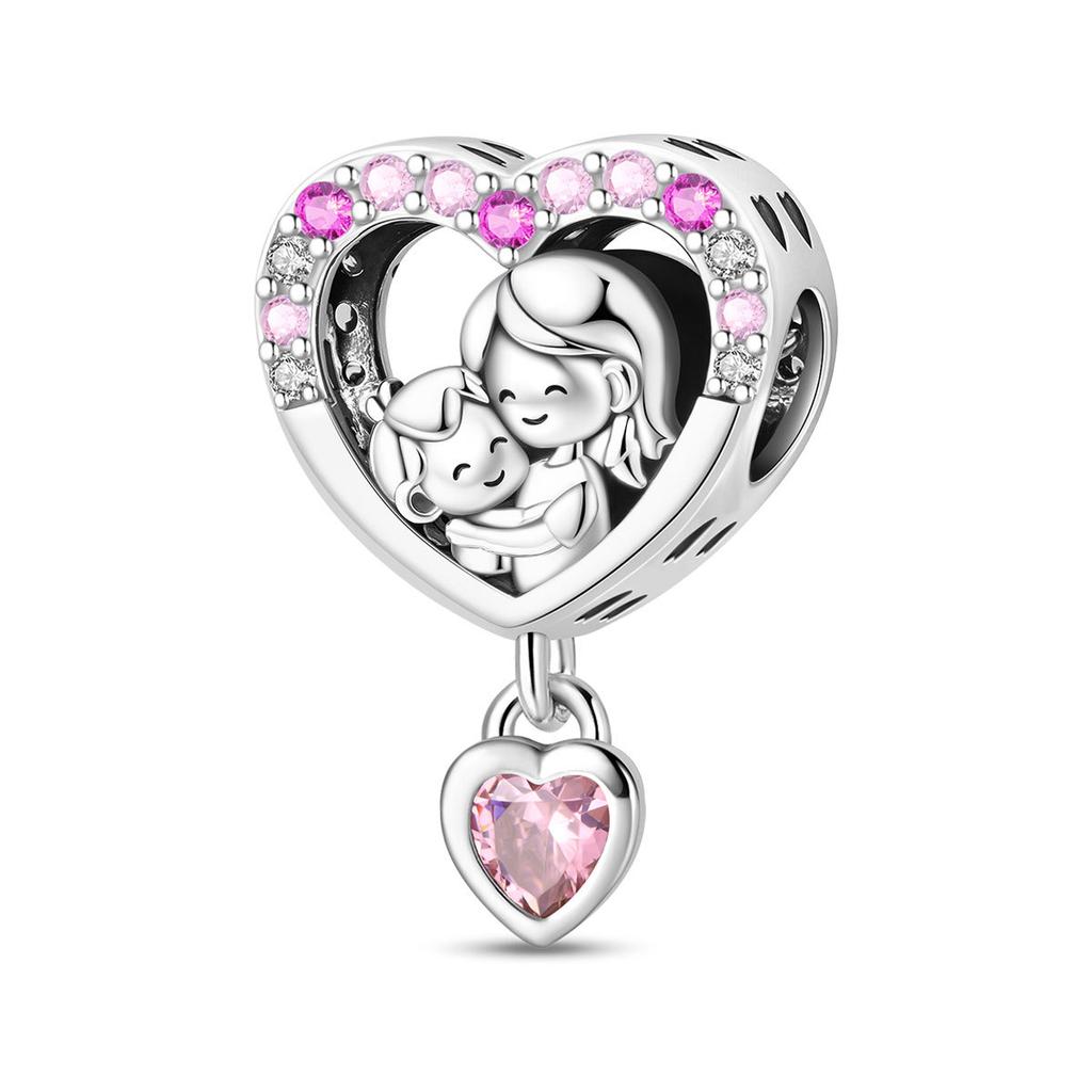 Family Charm Love Lucky Hourglass Charm Beads Diy Jewelry Necklace Bracelet Accessories