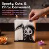 Cute Halloween Home Decor Wooden Napkin Holder, Pastel Pumpkin Ghost Black Cat Tabletop Tissue Dispenser, Functional Dispenser Waterproof Decorative