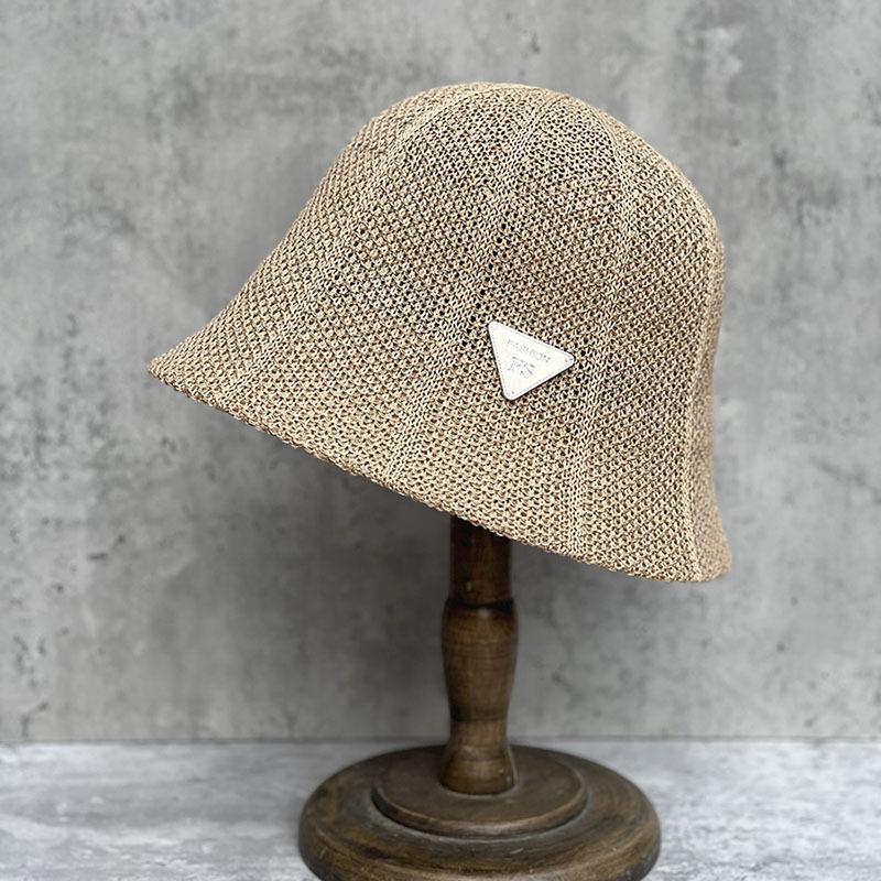 

Japanese Hollow Thin Breathable Knitted Bucket Hat Women S Spring Summer Versatile Sunscreen Sunshade Basin Hat Small Fresh m55-58cm one size fits all