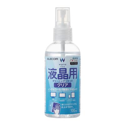 Elecom Cleaning Liquid for LCD 100ml Screens, Anti-Static Effect, Non-Alcoholic, CK-DP100