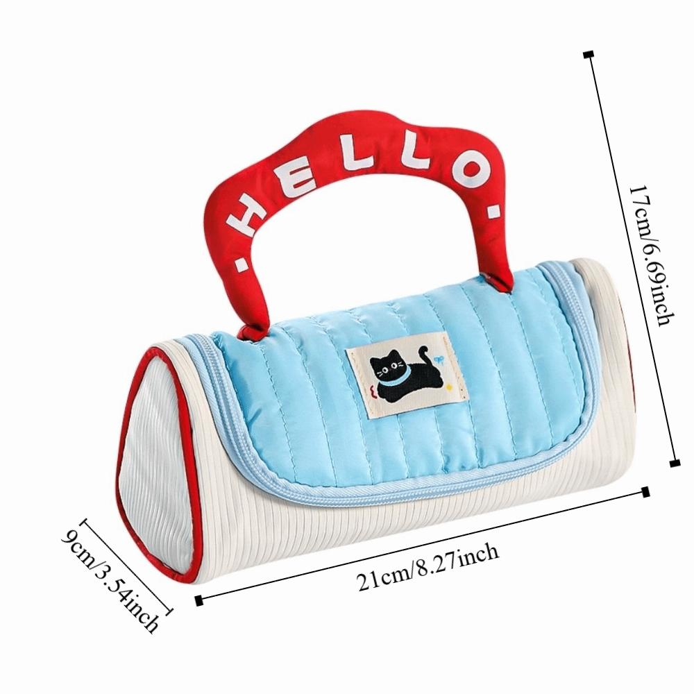 Multifunctional Handheld Makeup Bag Large Capacity Cat Pencil Pouch  Travel
