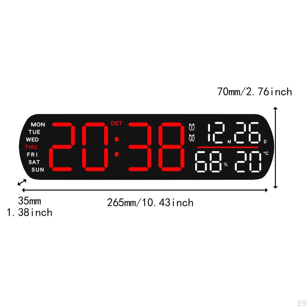 Digital Alarm Clock Desk Clocks Decorative Large Numbers LED Display for Table Home