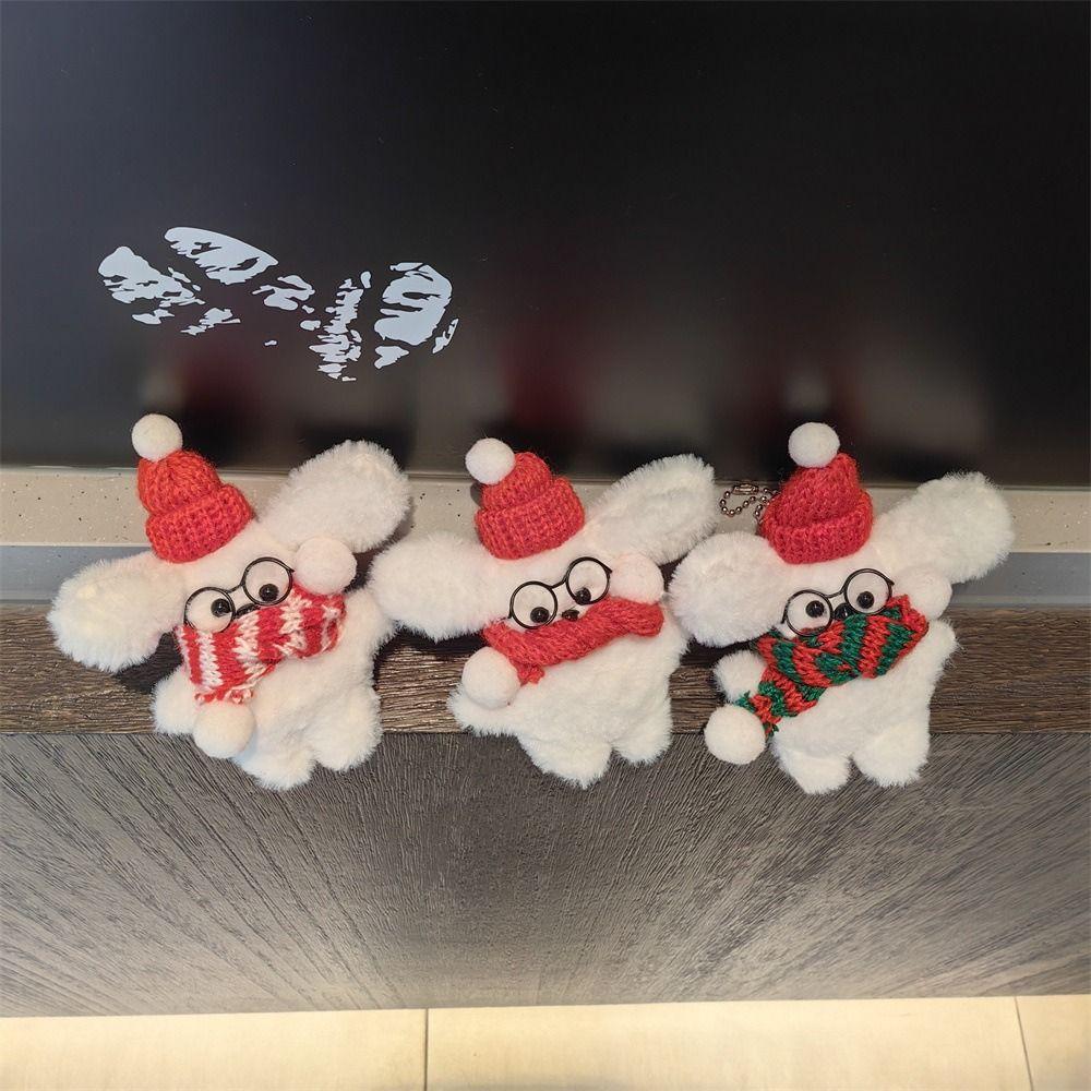 Cartoon Animal Christmas Dog Pendant Cute Plush Puppy Keychain Christmas Decorations