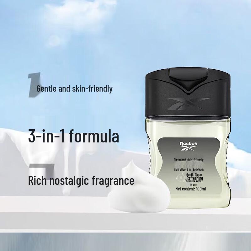 

Reebok Men s 3-in-1 Shower Gel, Shampoo & Face Wash
