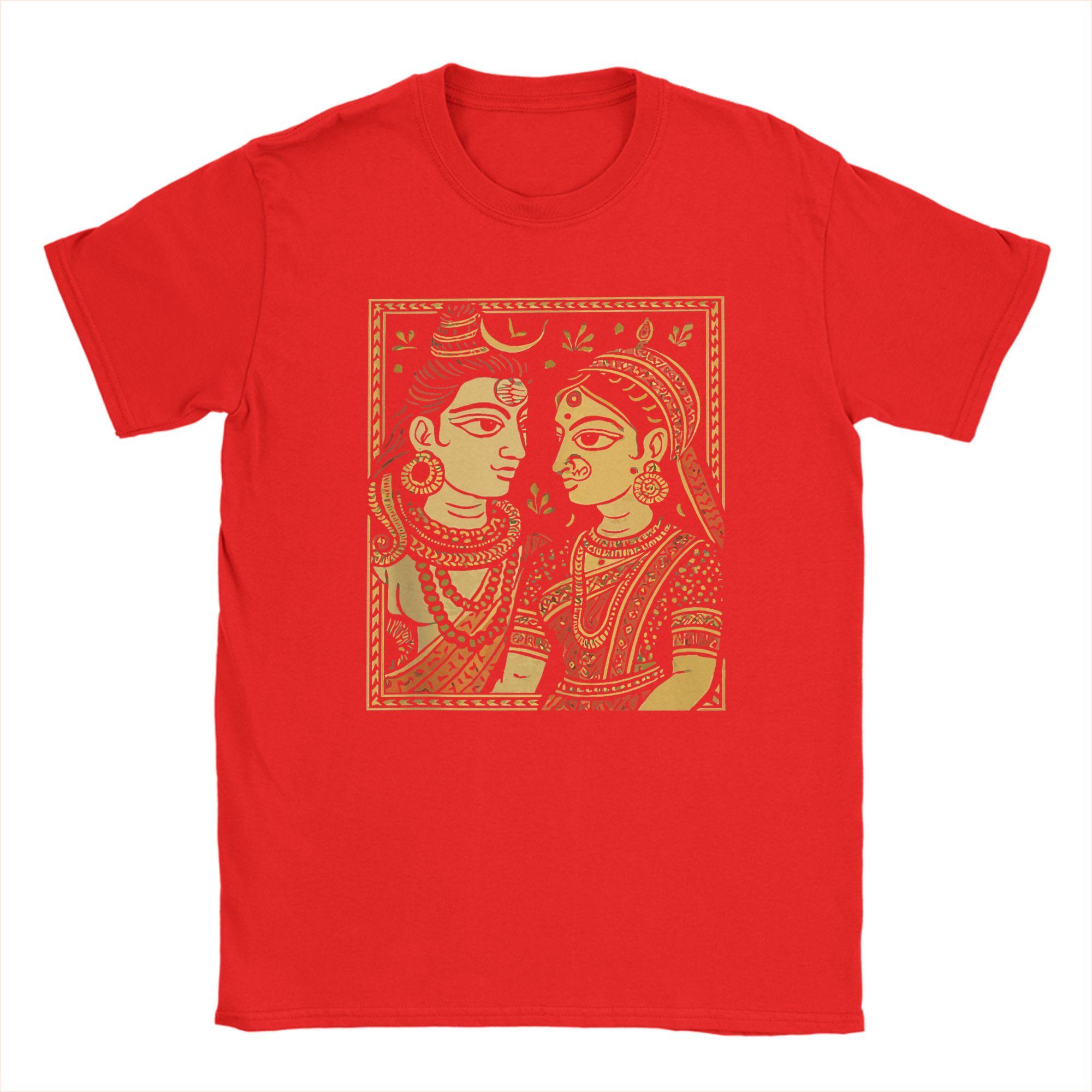 Lord Shiva Durga Hindu God Mahadeva Goddess TShirt Summer Cotton TShirts For UnisexsHarajuku Pattern Tshirt Streetwear Tops S