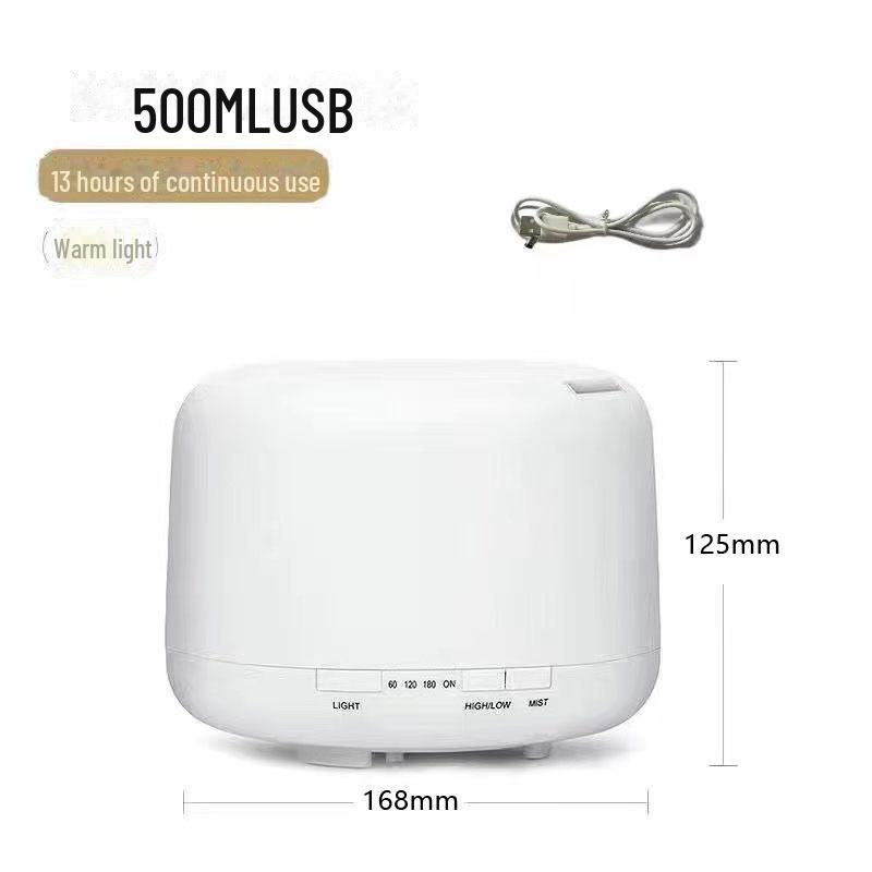 Difuzor și umidificator cu ultrasunete pentru aromaterapie MUJI 500ML, cu telecomandă și lampă cu uleiuri esențiale pentru casă sau dormitor.