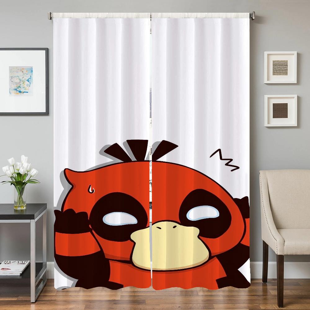 Heminredning Köksgardiner för Vardagsrum 2 Delar Mörkläggningsgardiner Dörrgardin P-psyduck Sovrumsdekoration Avskärmning