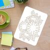 PET Plastic Drawing Painting Stencils Templates Sets, Sunflower Pattern, 29.7x21cm, 6 Sheets/set