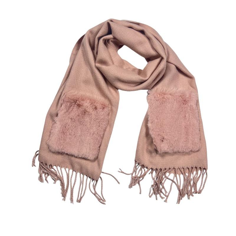 

Имитация кашемирового шарфа-шали женский осенне-зимний высококлассный универсальный утолщенный шарф в стиле легкой роскоши розовый