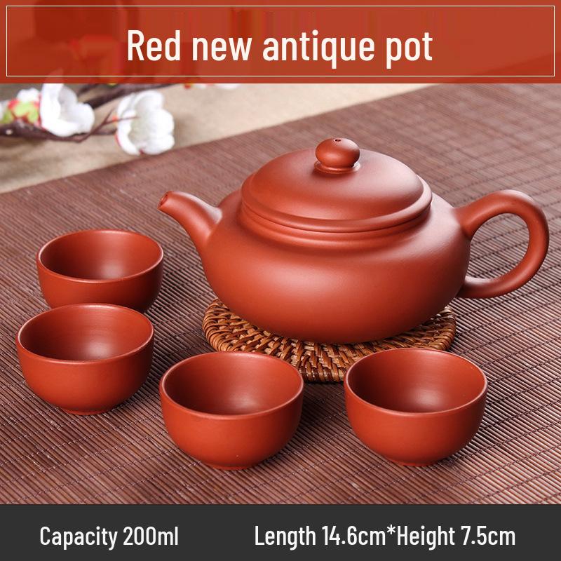 Small Capacity Yixing Xishi Pot: Handmade Purple Clay Teapot with Filter - Antique Style Kung Fu Tea Set