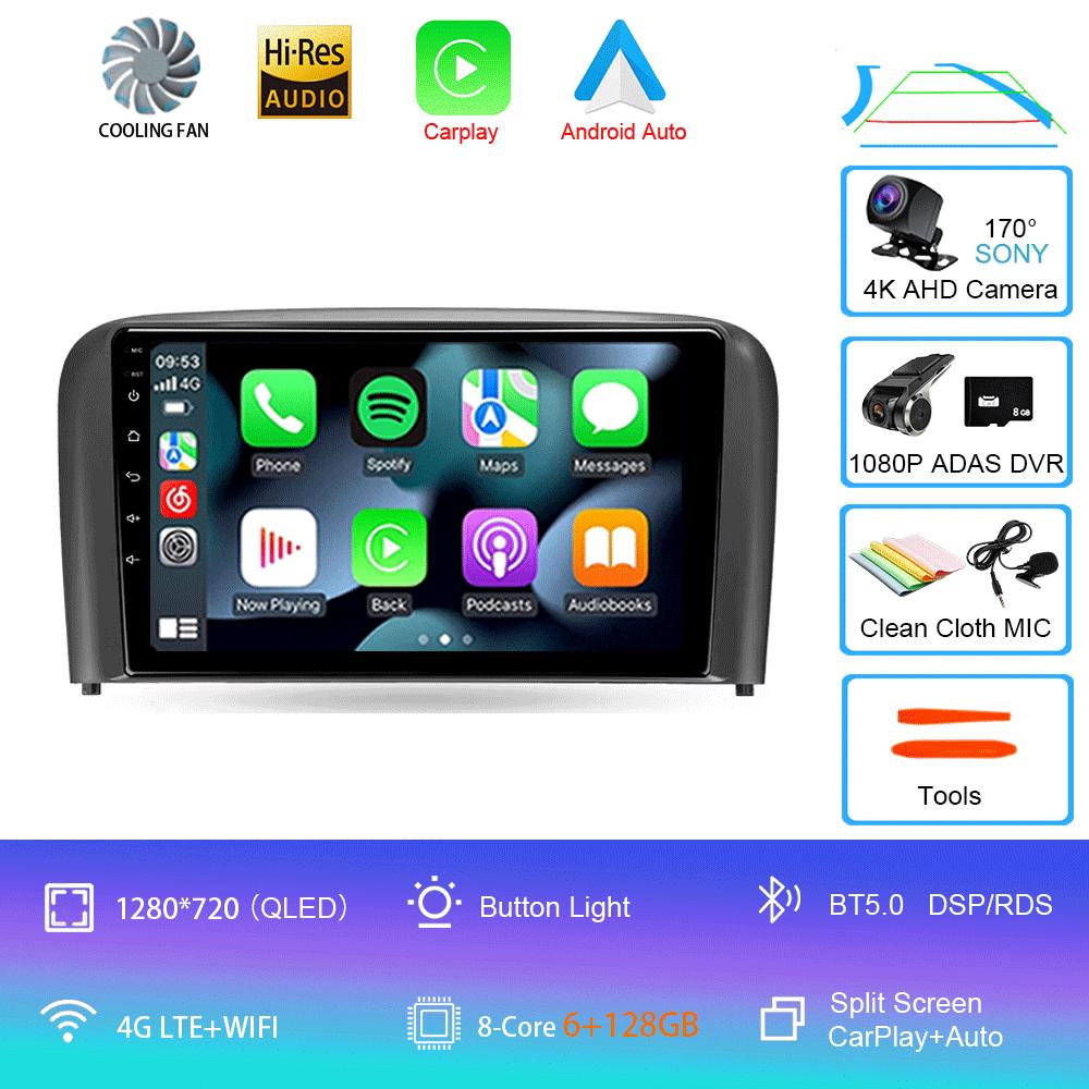 Car Radio Android 14For Volvo S80 1998 1999 2000 2001 2002 2003 2004 2005 2006 Navigation GPS Multimedia Player Stereo Carplay
