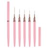 5Pcs Nail Art Liner Brush Set Uv Gel Nail Brushes Kits French Stripe Line Painting Drawing Flower Pen Professional Manicure Tool