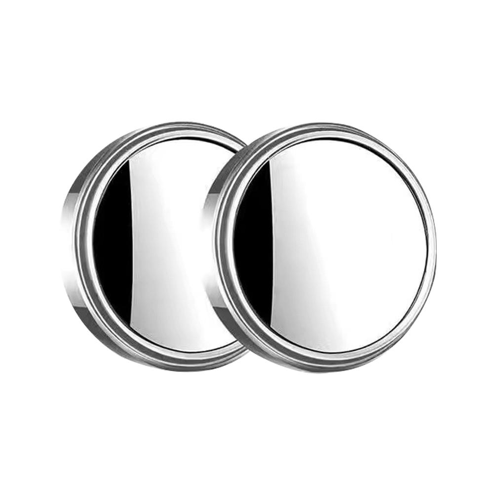 1 Pair Car Rearview Sucker Mirrors 360 Degree Blind Clear Convex Round Auxiliary Spot Rearview Adjustable Mirror Mirror Fra X2J0