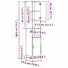Bathroom Furniture Set 3 Pcs Black Oak Effect Particleboard