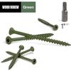75 Pieces Green Screws, Self Tapping Screws Wood Screws, Countersunk Smooth Shank, #9*3/#8*2 Home Improvement Best Choice