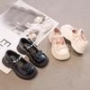 Girls Black Mary Jane Leather Shoes Spring Autumn Princess Casual Flats For Little Kids